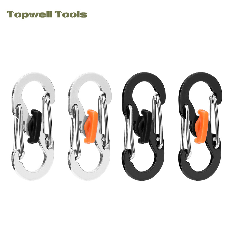 Mini S Carabiner Clips Pack, 3.5g Ultra Lightweight Key Organizer Hooks