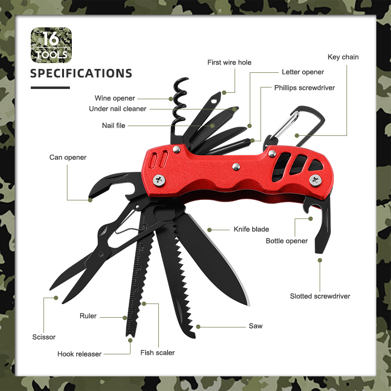 Hunting Tactical Knife Outdoor EDC Keychain Pocket Camping Outdoor Knives Cutter Multi-Tool Knives