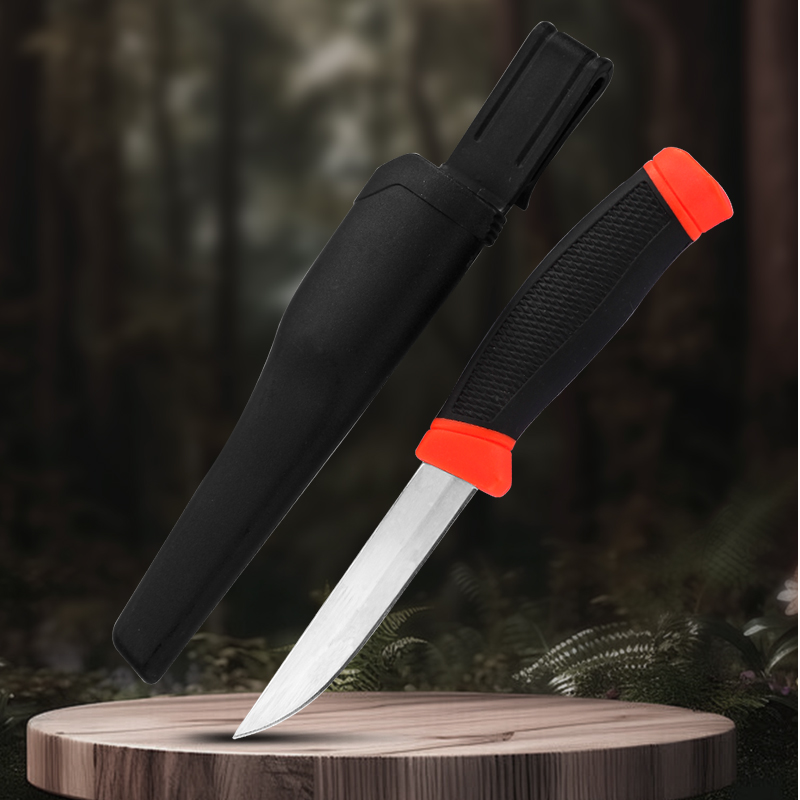 Stainless Steel Fishing Gear & Prep Tool - 3.97" Rust-Resistant Blade, Non-Slip Ergonomic Grip, Protective Sheath Included