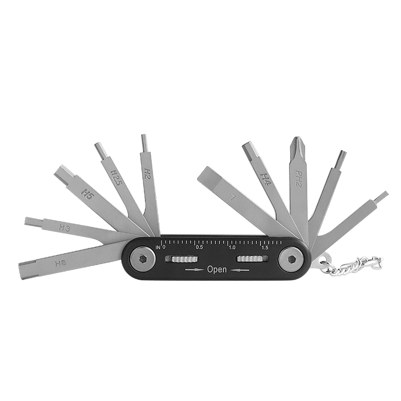 10-in-1 Portable Bike Tool - Folding Bicycle Repair Multi-Tool with Hex Wrenches, Screwdrivers & Ruler, Compact Cycling Pocket Gear