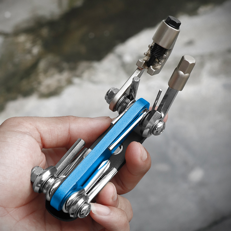 14-in-1 Bicycle Multi-Tool - Professional Bike Repair Kit with Chain Breaker, Hex Wrenches, Spoke Wrenches & Screwdrivers, Compact Cycling Gear