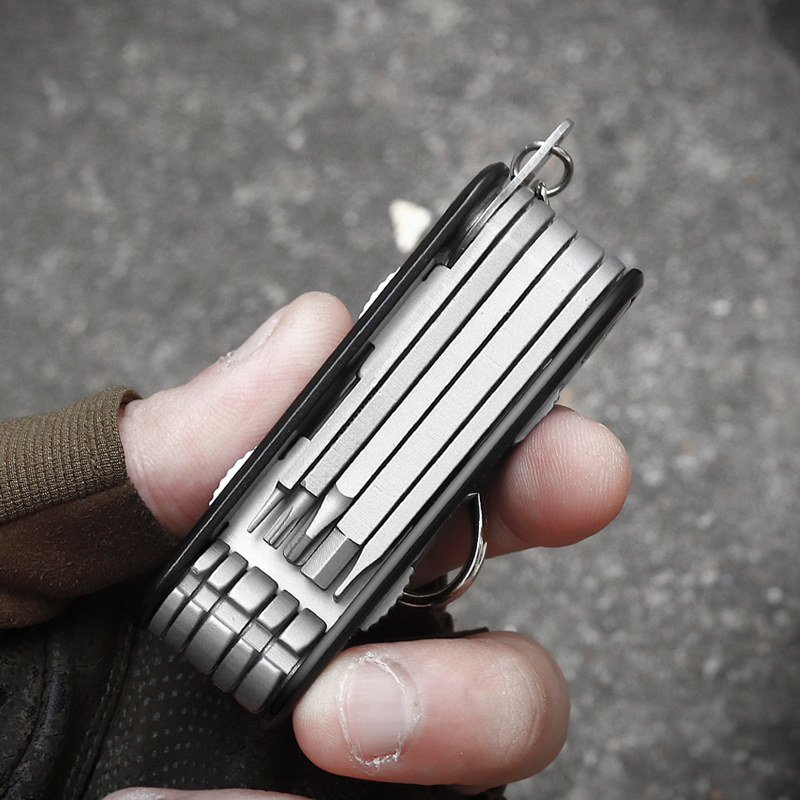 10-in-1 Portable Bike Tool - Folding Bicycle Repair Multi-Tool with Hex Wrenches, Screwdrivers & Ruler, Compact Cycling Pocket Gear
