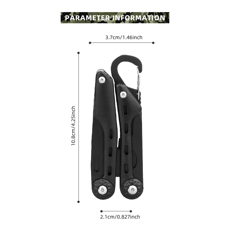 10-in-1 Compact Carabiner Multitool Pliers - Stainless Steel Folding Pocket EDC Tool 10-in-1 Compact Carabiner Multitool Pliers - Stainless Steel Folding Pocket EDC Tool