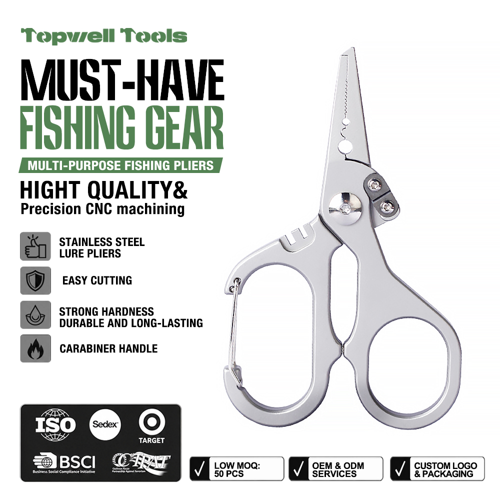 6-in-1 Aluminum Alloy Fishing Pliers & Line Snips