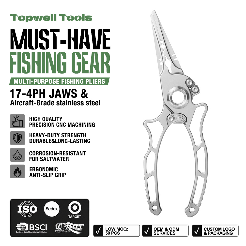 Multifunctional Fishing Scissors & Pliers with Safety Lock